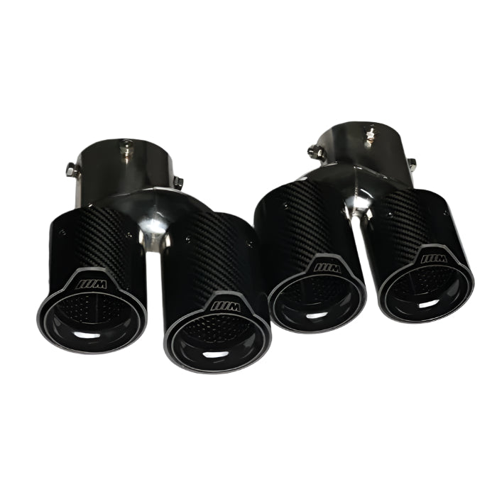 BMW G20 G21 G28 G22 G23 G26 G42 BLACK CARBON FIBRE QUAD EXHAUST TIPS