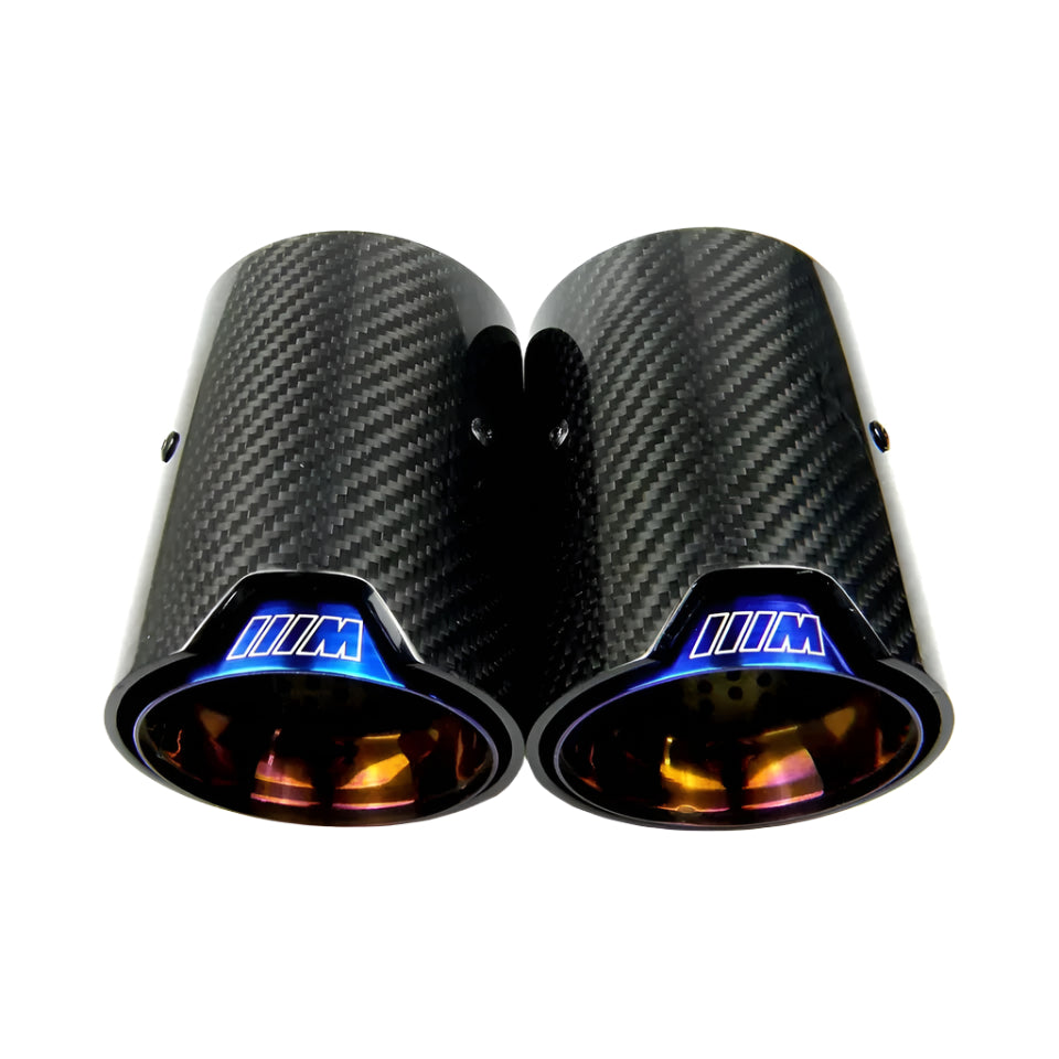 2 x BMW EXHAUST TIPS M135i/M140i/M235i/M240i/335i/340i/435i/440i BURNT BLUE