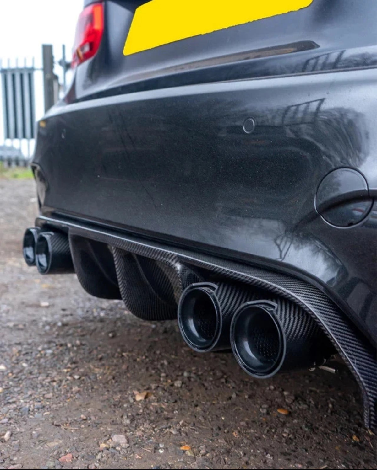 4 x BMW M2/M3/M4/M5/M6 Black Carbon Fibre Exhaust Tips