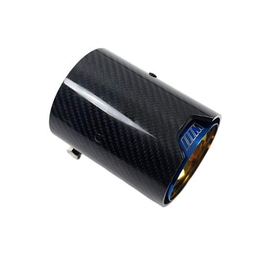 BMW BURNT BLUE SINGLE CARBON FIBRE EXHAUST TIP